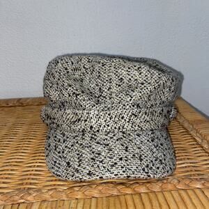 Brown Tweed Womens Cabbie Wool Blend Hat Fabric David & Young One Size
